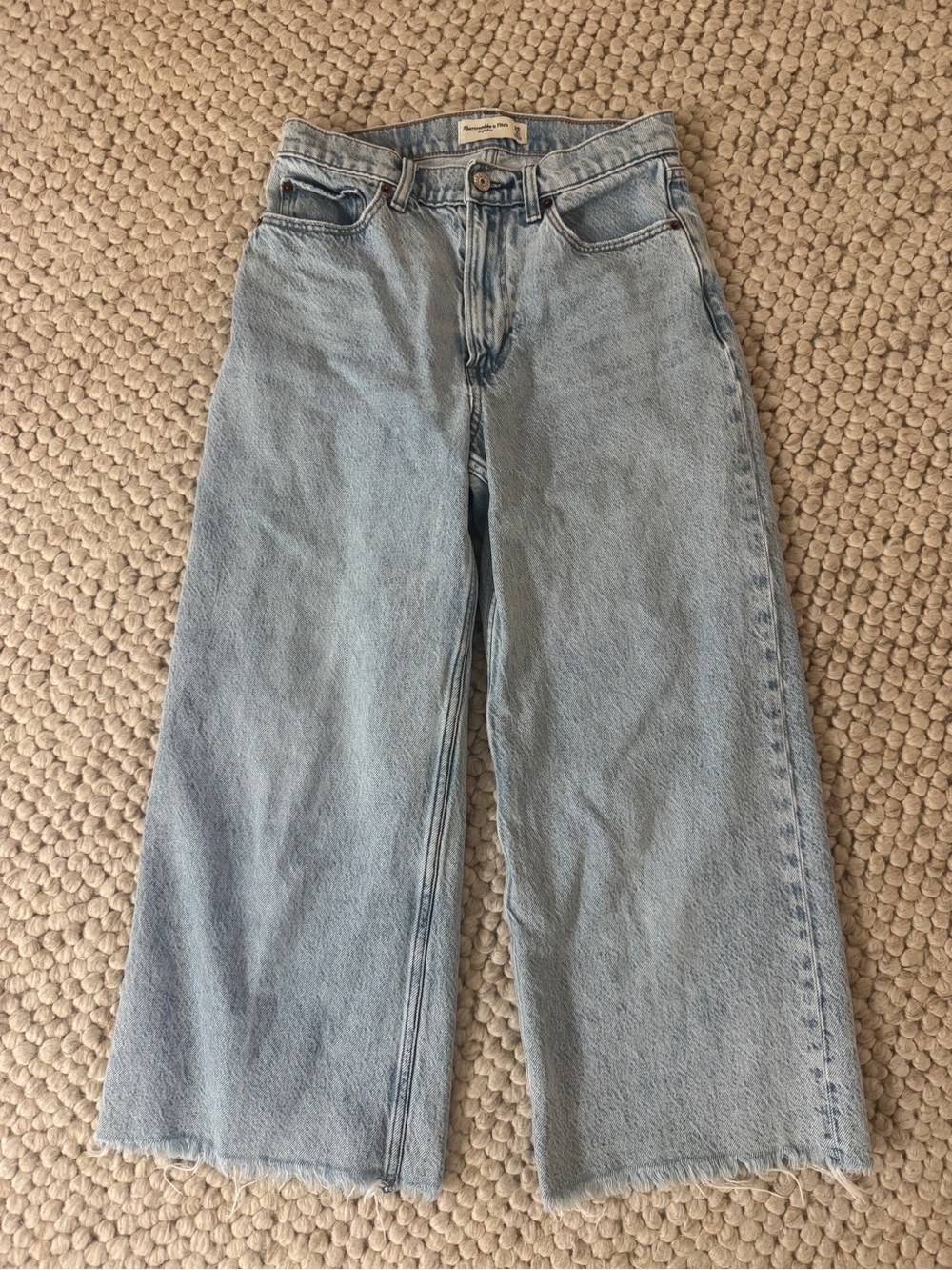 Abercrombie & Fitch Light Blue Wide Leg Jeans